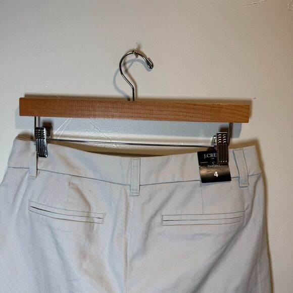 J. Crew Women's 5" Chino Shorts Light Gray 100% Cotton Size 4 - Picture 7 of 14